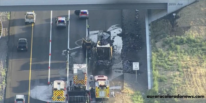 Semi-truck fire on E-470 causing lane closures