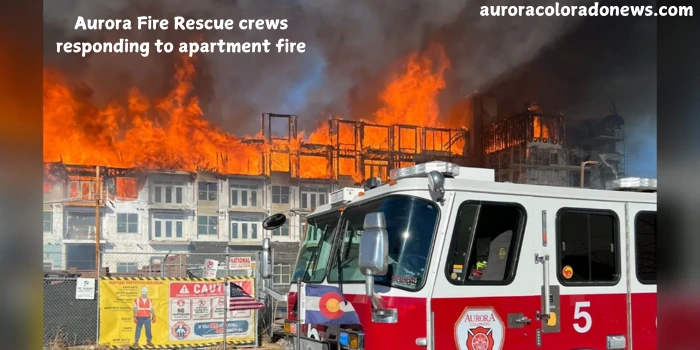 Aurora Fire Rescue crews responding to apartment fire