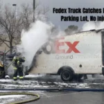 Fedex Truck Catches Fire In Aurora Mall Parking Lot, No Injuries Reported