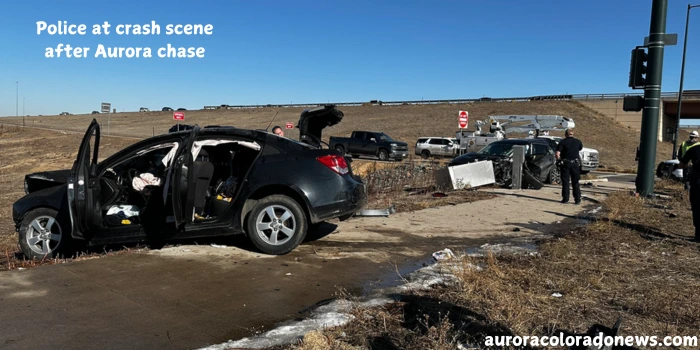 Police at crash scene after Aurora chase